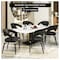Leisuremod Entice Modern Leather Dining Chair with Iron Legs Open-Back Design in Charcoal, 2PK EC60CH-2 - alternate 6