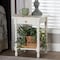 Baxton Studio Niklas Nightstand with Twisted Legs - 1-Drawer Bedroom Side Table with Storage Shelf, White 266-14635-ZORO - alternate 5