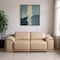 Homeroots 80in Beige and Silver Leather Power Reclining Loveseat 643816 - alternate 2