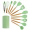 Megachef Mint Green Silicone and Wood Cooking Utensils, Set of 12 MGSP-540 - alternate 1