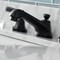 Kingston Brass Widespread Bathroom Faucet with Brass Pop-Up, Matte Black KS4460HL - alternate 5