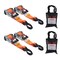 Mytee Products 2in x 10ft Auto Re-Tractable Ratchet Straps with Zinc Coated S hook - Orange, 2PK RS210R-OR2PKx2 - alternate 3
