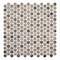 Andova Tiles Pixie Aura White 3/4-in. Penny Round Fabric Look Matte Glass Wall & Floor Mosaic Tile ANDPIX222 - alternate 3