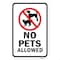 Signmission No Pets Allowed 1 Dog & Cat Image-Black Letters Aluminum, 18" x 24", A-1824-24989 A-1824-24989 - alternate 2