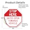 Signmission Stop Here Gates Open Towards Vehicl, 10 Inch X 10 Inch, Vinyl Decal OC-D-10-304 - alternate 3