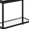 Homeroots 24" Black And Clear Glass And Steel End Table With Shelf 544176 - alternate 4