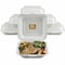 Eco Harmony Products Clamshell Hinged Food Storage Container, MFPP, Center Slide, 3 compartments, 8.25" x 7.5", 150PK 804599 - alternate 1