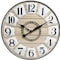 Homeroots 24" Circle Black and White Wood Analog Wall Clock 399182 - alternate 2