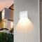 J&H Led 5.5 in. 1-Light White Square LED Outdoor Wall Light Lantern Sconce with Selectable CCT JH-SCOGW-52A - alternate 5