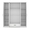 Homeroots Two Piece White Solid and Manufactured Wood Bedroom Set 662345 - alternate 2