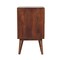 Homeroots 24" Chestnut Solid Wood Square Carved Geometric Two Drawer Nightstand 651598 - alternate 6