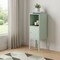 Homeroots Pale Green Crosshatch Accent Storage Cabinet 401690 - alternate 4