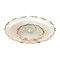 Homeroots 13in Clear and Gold Round Glass Hand Finished Lazy Susan 375756 - alternate 2