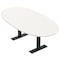 Skutchi Designs 6 Person Conference Table With Power Unit | 6' Boval Table | Harmony Series HAR-BOVL-48X72-T.BK-W960-NA - alternate 1