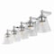 Jonathan Y Marion 36.5" 5-Light Hurricane Metal/Seeded Glass LED Vanity Light, Chrome JYL7901A - alternate 5