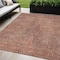 Homeroots 5' X 8' Salmon Charcoal And Beige Geometric Washable Indoor Outdoor Area Rug 577590 - alternate 1