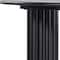 Homeroots 67" Black Solid Wood Double Pedestal Base Oval Dining Table 721142 - alternate 2