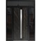 Vdomdoors Aluminum Door with Hidden Handle Hiddex 0155 Natural Noir Entry Steel Metal Modern Painted W14+36+1 HIDDEX0155EXD-NOIR-W14+36+14xH80+14-LH-I - alternate 1