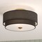 Vaxcel Burnaby Gold Brass Mid-Century Modern Semi Flush Mount Ceiling Light Black Linen Drum Shade C0308 - alternate 6