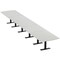 Skutchi Designs 22ft Conference Table W/ Power Unit | 22 Person Modular Arc Rectangle Meeting Table | Harmony Series HAR-AREC-48X264-T.BK-U779-NA - alternate 1