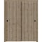Sartodoors Sliding Closet Bypass Doors 84 x 84 inches, BASIC 3001 Caramel Oak, Rails Hardware Set, Wood Soli BASIC3001DBD-NATUR-8484 - alternate 1