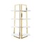 Homeroots 69" White Stainless Steel Four Tier Etagere Bookcase 544733 - alternate 4