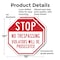 Signmission Stop No Trespassing Violators Will, 10 inch X 10 inch, Plastic Sign, 2PK OC-P-2PACK-10-224 - alternate 5