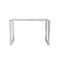 Homeroots Pro Mod Clear Glass and Polished Stainless Steel Desk 400740 - alternate 1