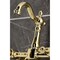 Kingston Brass Two-Handle Wall Mount Bridge Kitchen Faucet, Polished Brass KS2442AL - alternate 2