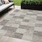Homeroots 5' X 8' Beige And Gray Geometric Washable Indoor Outdoor Area Rug 604846 - alternate 1