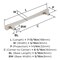 Amerock Pailou 6-5/16 inch (160mm) Center-to-Center Satin Nickel Cabinet Pull, 10PK 10VMP37324G10 - alternate 3