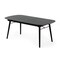 Homeroots 71" Black Rectangular Manufactured Wood Butterfly Leaf Dining Table 486019 - alternate 3
