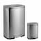 Happimess Connor Rectangular 13.2-Gallon Trash Can w/ Soft-Close Lid and FREE Mini Trash Can, Platinum Silver HPM1006A - alternate 1