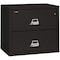 Fireking 25-3/16" W 2 Drawer Fire-Resistant Lateral File Cabinet, Black, Letter/Legal 2-3122-CBL - alternate 1