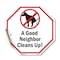 Signmission A Good Neighbor Cleans Up!, 18 Inch X 18 Inch, Vinyl Decal OC-D-18-17 - alternate 1
