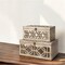Homeroots 16" Natural and Brown Solid Wood Box 392590 - alternate 4
