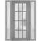 Vdomdoors Front Exterior Prehung FiberGlass Door Frosted Glass / Manux 8312 Grey Ash / 2 Sidelight Exterior W MANUX8312EXD-SS-W16+36+16 x H80-RH - alternate 2