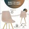 Leisuremod Markley Modern Leather Dining Chair With Gold Legs in Taupe, 4PK MCG18TP4 - alternate 7