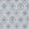 Homeroots 8' X 10' Gray And Denim Blue Medallion Washable Indoor Outdoor Area Rug 587659 - alternate 5