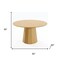 Homeroots 52" Natural Wood Pedestal Base Round Top Dining Table 721091 - alternate 2