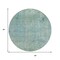 Homeroots 8' Teal Blue And Ivory Round Abstract Washable Indoor Outdoor Area Rug 631073 - alternate 3