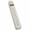 Tripp Lite Outlet Strip, Surge, 6 5-15R, 5-15P, 15 ft., Light Gray TLP615 - alternate 1