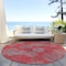 Homeroots 8' Red Gray And Silver Round Polka Dot Washable Indoor Outdoor Area Rug 614703 - alternate 5