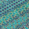 Homeroots 8' Teal Blue And Navy Blue Round Quatrefoil Washable Indoor Outdoor Area Rug 583254 - alternate 5