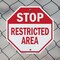 Signmission Stop Restricted Area, 6 Inch X 6 Inch, Plastic Sign OC-P-6-177 - alternate 4