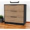 Homeroots 28" Oak Three Drawer Dresser 534963 - alternate 3