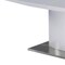 Homeroots 63" White Metal Self-Storing Leaf Pedestal Base Dining Table 555173 - alternate 3