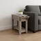 Homeroots 23" Taupe Wood End Table With Shelf 333086 - alternate 3