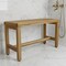 Homeroots Compact Rectangular Teak Shower Outdoor Bench In Natural Finish 376747 - alternate 4