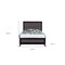 Homeroots Gray and Black Wood King Bed Frame 564763 - alternate 4